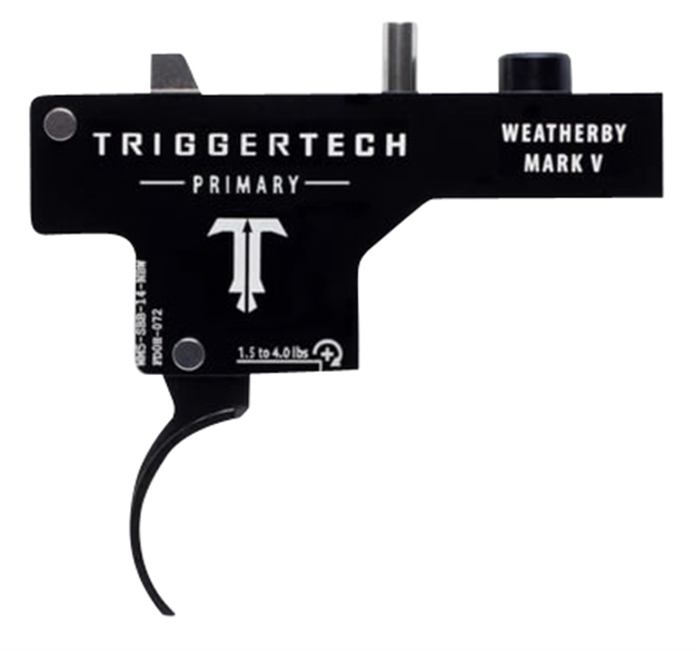 Picture of  Triggertech Wm5sbb14nbf Primary  Single-Stage Flat Trigger With 1.50-4 Lbs Draw Weight & Black Pvd Finish For Weatherby Mark V
