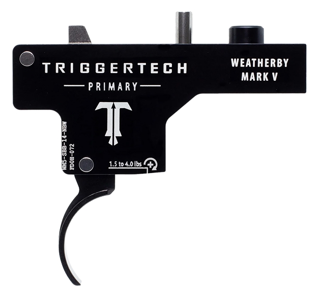 Picture of  Triggertech Wm5sbb14nbw Primary  Single-Stage Curved Trigger With 1.50-4 Lbs Draw Weight & Black Pvd Finish For Weatherby Mark V 885768001977