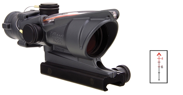 Picture of Trijicon 100308 Acog 4X 32Mm Obj 36.8 FT @ 100 Yds Fov  Sniper Gray Dual Illuminated Red Chevron