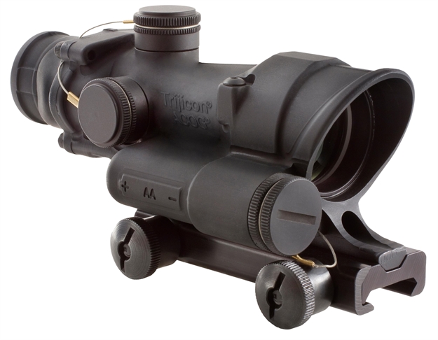 Picture of Trijicon 100394 Acog Led 4X 32Mm Obj 36.8 FT @ 100 Yds Fov Black Illuminated Horseshoe Dot 223 Red W/Ta51