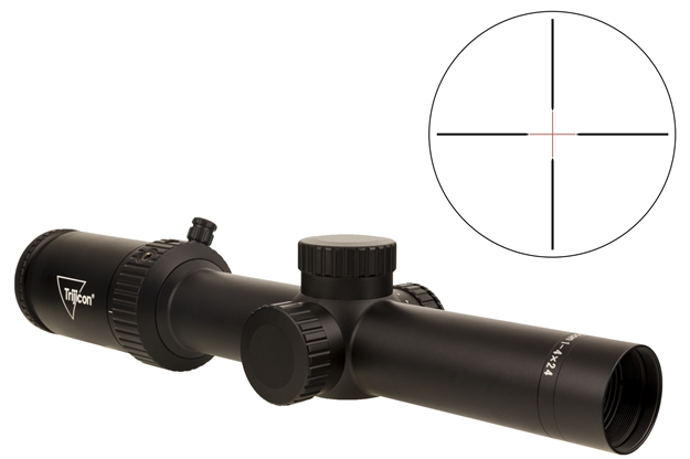Picture of Trijicon Credo HX 1-4X24 Second Focal Plane (Sfp) Riflescope W/ Red Standard Duplex, 30Mm Tube, Satin Blk, Low Capped Adjusters CRHX424-C-2900009 719307403239