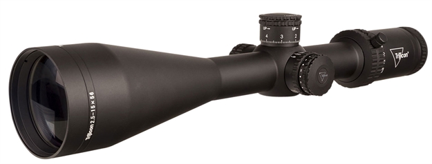 Picture of Trijicon Credo2.5-15X56 Snd Focal Plane (Sfp) Riflescope W/Red Mrad Center Dot, 30Mm Tube, Matte Blk, Exposed Elevation Adjter CR1556-C-2900036 719307403123