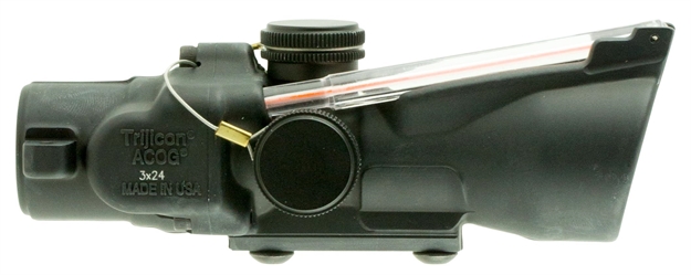 Picture of Trijicon 400229 Acog 3X 24Mm Obj 25.6 FT @ 100 Yds Fov Black Dual Illuminated Crosshair 223/5.56 Ballistic Red