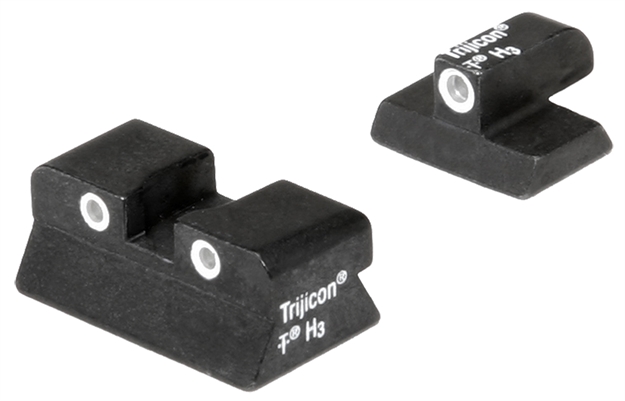 Picture of Trijicon 600132 Bright & Tough Night Sights Browning Hi-Point Tritium Green W/White Outline Black