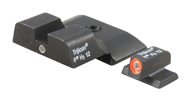 Picture of Trijicon 600722 HD Night Sights  Green/Tritium Orange Outline Front Sight-Green Tritium Black Outline Rear Sight Smith & Wesson M&P Shield/M&P Shield Plus SA139-C-600722