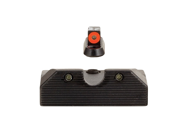 Picture of Trijicon 601081 HD XR Night Sight Set Green Tritium/Orange Outline Front, Green Tritium Rear, Black Frame, Fits CZ P-10/P-10C CZ603-C-601081
