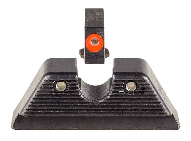Picture of Trijicon 601092 HD XR Night Sight Set Green Tritium/Orange Outline Front, Green Tritium Rear, Black Frame, Fits Most Glock/17 Mos/19 Mos/45 Mos GL614-C-601092