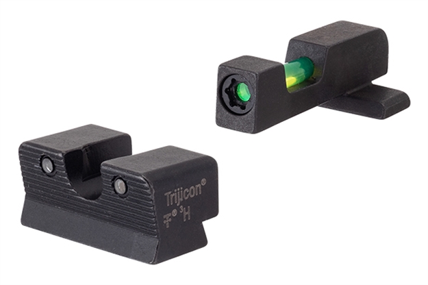 Picture of Trijicon 601114 DI Night Sight Set Sig P-Series W/#6 Front &  #8 Rear Sights Tritium/Fiber Optic Green Front, Green Rear Black Frame