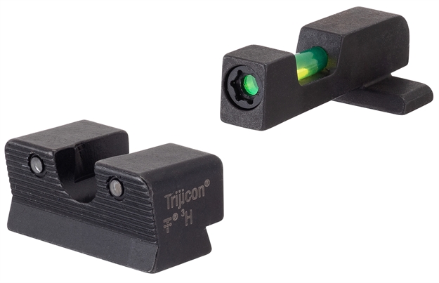 Picture of Trijicon 601116 DI Night Sight Set  Green/Tritium/Fiber Optic Front Sight-Green Tritium Black Outline Rear Sight Springfield Armory Xd/Xd-M/Xd Mod.2 SP801C601116 719307215344
