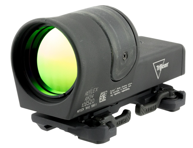 Picture of Trijicon 800047 Reflex  With Mount 1X 42Mm Obj 4.5 Moa Illuminated Amber Dot Black Self-Illumination