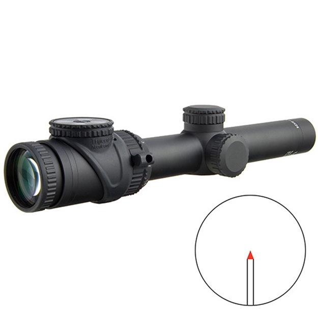 Picture of Trijicon 200090 Accupoint Tr25 Matte Black 1-6X24mm, 30Mm Tube Illuminated Red Triangle Post Reticle TR25C200090
