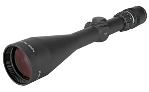 Picture of Trijicon 200028 Accupoint  Black Hardcoat Anodized 2.5-10X56mm 30Mm Tube Illuminated Mil-Dot Crosshair W/Green Dot Reticle TR22-2G 719307400450