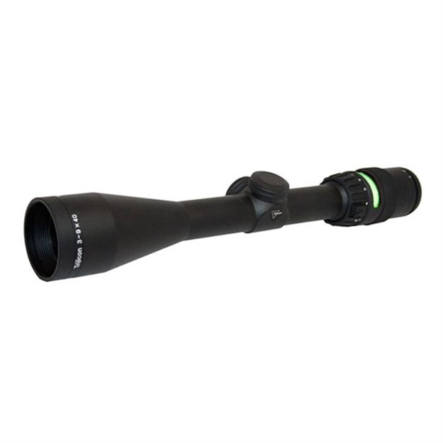 Picture of Trijicon 200008 Accupoint  Black Hardcoat Anodized 3-9X 40Mm 1" Tube Illuminated Green Triangle Post Reticle TR20G 719307400405