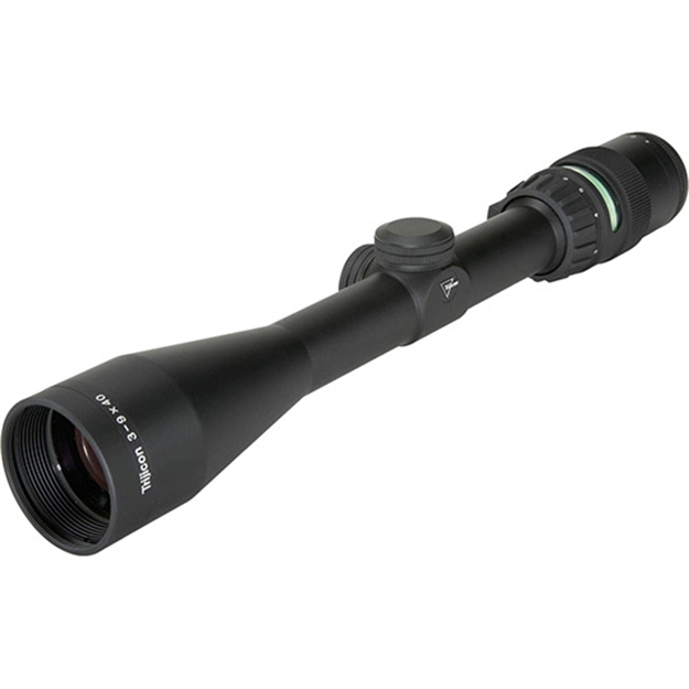 Picture of Trijicon 200005 Accupoint  Black Hardcoat Anodized 3-9X40mm 1" Tube, Illuminated Mil-Dot Crosshair W/Green Dot Reticle TR20-2G 719307400429