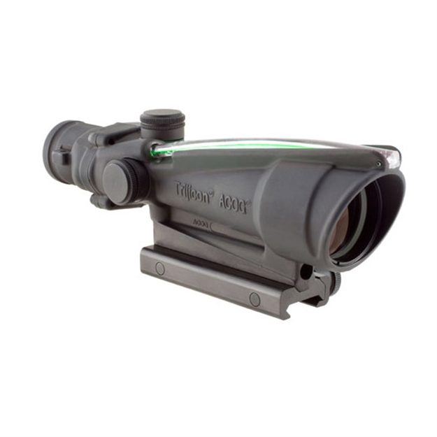 Picture of Trijicon 100144 Acog  Black Hardcoat Anodized 3.5X35mm Illuminated Green Chevron .308/7.62 Bdc Reticle TA11E-G