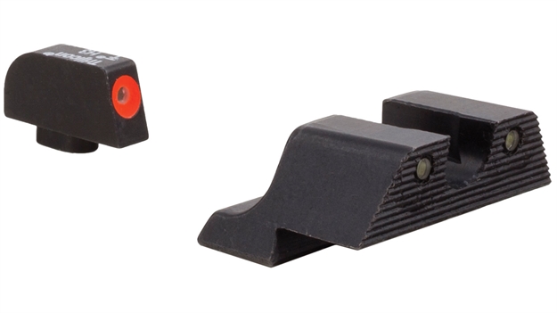 Picture of Trijicon 600846 HD XR Night Sight Set Green Tritium/Orange Outline Front, Green Tritium Rear, Black Frame, Fits Glock/48/43/43X/43E Excludes Mos GL613-C-600846 719307213975
