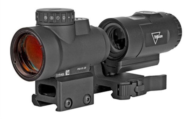 Picture of Trijicon 2200057 Mro HD Matte Black 1X/3X 25 MM 2 Moa Red Dot/68 Moa Circle Multi Reticle Magnifier MROC2200057