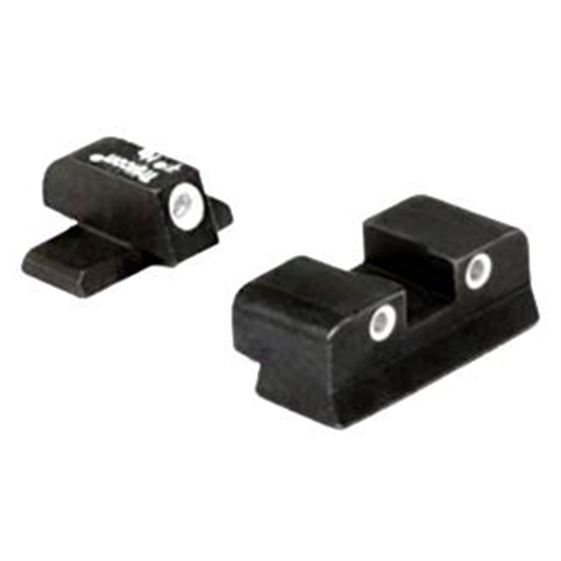 Picture of Trijicon 600465 Bright & Tough Night Sights  Green/Tritium White Outline Front Sight-Green/Tritium White Outline Rear Sight Sig Sauer .40 S&W/.45 Acp #6 Front/#8 Rear SG03 719307200630