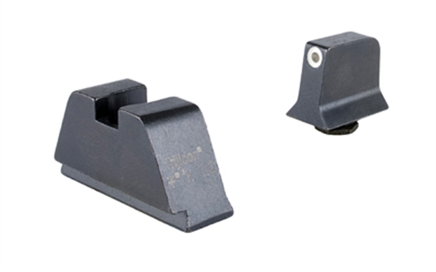 Picture of  Trijicon Gl201c601136 Suppressor/Optic Height Sights  Green/Tritium White Outline Front Sight-Black/Blank Rear Sight Glock 17/17L/19/22 Standard Frame