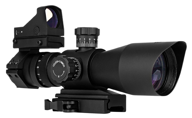 Picture of Trinity Force Sr11s3942rgb Redcon 3-9X 42Mm Obj 37.9-11.5 FT @ 100 Yds Fov 32.5Mm Tube Black Matte Mil-Dot/ Mirco Red Dot