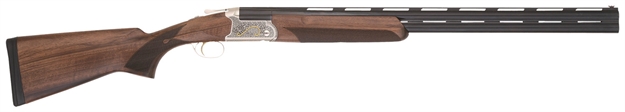 Picture of  Tristar 33130 Trinity II Full Size 12 Gauge Break Open 3" 2Rd 28" Black Over/Under Vent Rib Barrel, Acid Etched W/24K Gold Inlay Stainless Steel Receiver, Fixed Turkish Walnut Stock, Right Hand