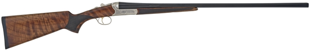 Picture of  Tristar 38128 Bristol Sxs Full Size 28 Gauge Break Open 2.75" 2Rd 28" Blued Side BY Side Barrel, Nickel Engraved W/24K Gold Inlay Steel Receiver, Fixed Oiled Turkish Walnut Stock, Right Hand 713780381282