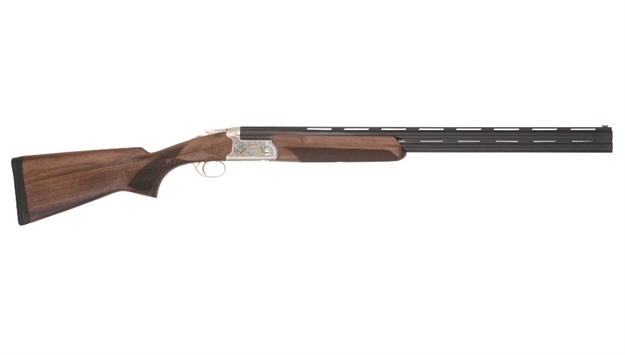 Picture of  Tristar 33134 Trinity II Full Size 20 Gauge Break Open 3" 2Rd 28" Black Over/Under Vent Rib Barrel, Acid Etched W/24K Gold Inlay Stainless Steel Receiver, Fixed Turkish Walnut Stock, Right Hand