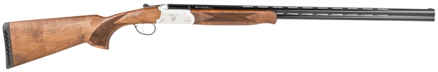 Picture of  Tristar 33118 Trinity LT O/U 410 Gauge 28" 2Rd 3" Silver Engraved Aluminum Rec Turkish Walnut Stock Right Hand (Full Size) Includes 5 Mobilchoke 713780331188