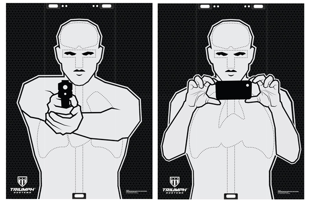 Picture of Triumph 020000001Mc No-Threat Double Sided Silhouette 22"X30" 6 Pack