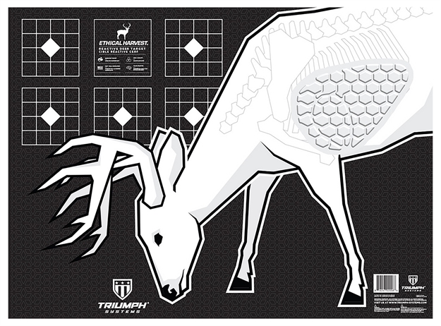 Picture of Triumph Systems 0308-11-001 Ethical Harvest Reactive Target Whitetail Deer Hanging Corrugate Target 30"H X 22"W