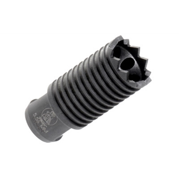 Picture of Troy Ind Sbraclm05bt00 Claymore Muzzle Brake Black Steel With 1/2"-28 Tpi Threads & 2.25" Oal For 5.56X45mm Nato Ar-Platform SBRA-CLM-05BT-00 812699011867