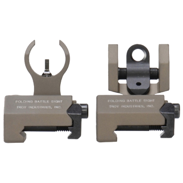 Picture of  Troy Ind Ssigiarsmft Battlesight Micro Set HK Front, Round Rear Flat Dark Earth For FN Scar, HK 417/416, Iar, Sig 556 Pistol/Carbine, Pof 416, Robinson Armament Xcr