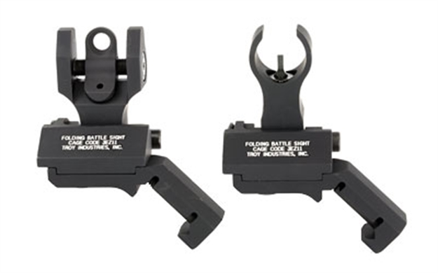 Picture of Troy Ind Ssig45shrbt00 45 Degree Battlesight Set- HK Front & Round Rear  Black Hardcoat Anodized SSIG-45S-HRBT-00 812441020338