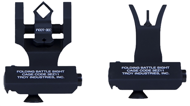 Picture of Troy Ind Ssig45smdbt00 45 Degree Offset Battlesight Set M4 Front& Diopter Rear  Black Hardcoat Anodized SSIG-45S-MDBT-00