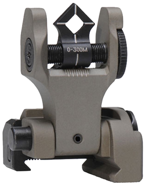 Picture of Troy Ind Ssigdoarfft00 Rear Folding Battlesight Dioptic  Flat Dark Earth Folding For Ar-15 SSIG-DOA-RFFT-OO 812699011249