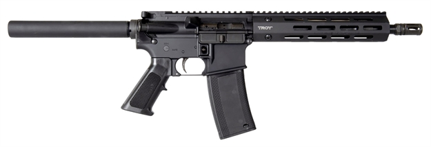 Picture of  Troy Ind Spstca310btb1 A3  223 Rem Caliber With 10.50" Barrel, 30+1 Capacity, Black Metal Finish, Fixed Pistol Grip Stock & Black Polymer Grip Right Hand 810038641669