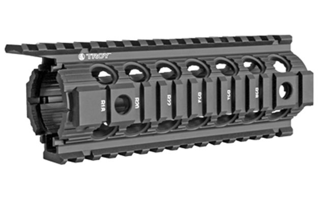Picture of Troy Ind Sraididd7bt00 Battle Rail Drop-In Enhanced 7" 6005A-T6 Aluminum Black Anodized For M16, M4 SRAI-DID-D7BT-00 812699017609
