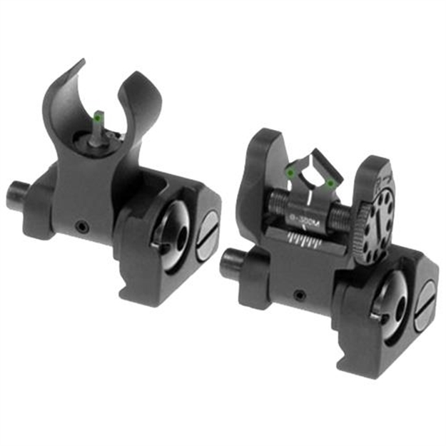 Picture of Troy Ind Ssigmcmstbt01 Tritium Micro Battlesight Set M4 Front & Dioptic Rear  Black Hardcoat Anodized MCMSTB01