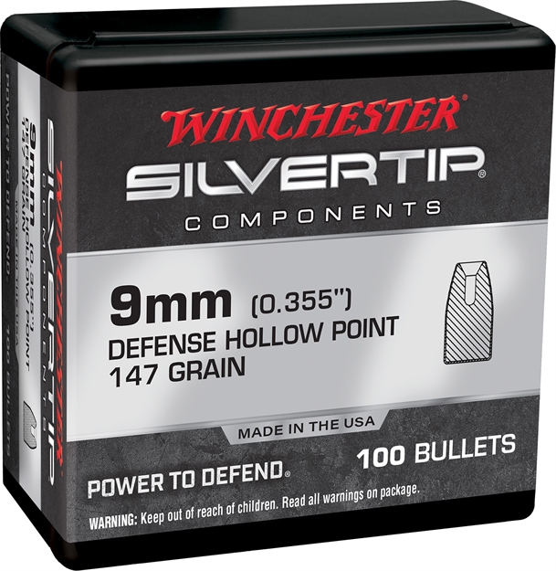 Picture of  Winchester Ammo Wb9st147x Centerfire Handgun Reloading 9Mm 147Gr Silvertip Hollow Point 100 Per Box/10 Case 020892634305