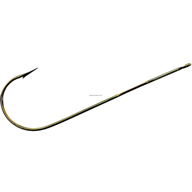 Picture of Tru-Turn Aberdeen Panfish Hook, Size 1/0, Spear Point, Non-Offset, Ringed Eye, Real Gold, 6 Per Pack