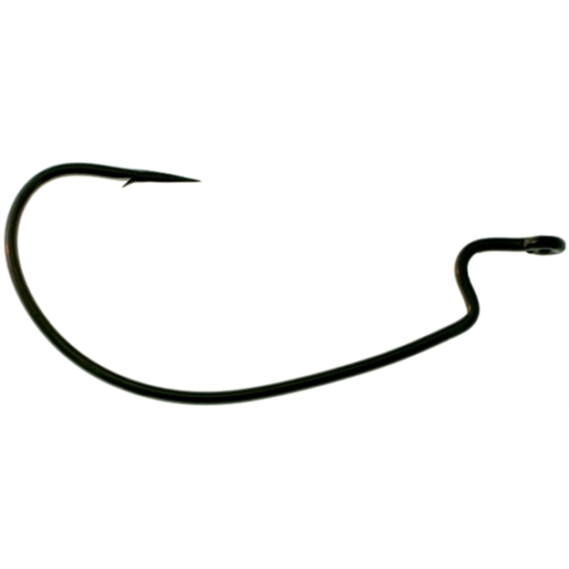 Picture of Daiichi Fatgap Tube Hook, Size 1/0, Worm, Black Nickel, 7 Per Pack