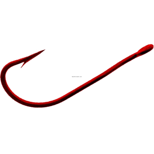 Picture of Tru-Turn O'shaughnessy Hook, Size 1/0, Offset, Ringed Eye, Blood Red, 6 Per Pack