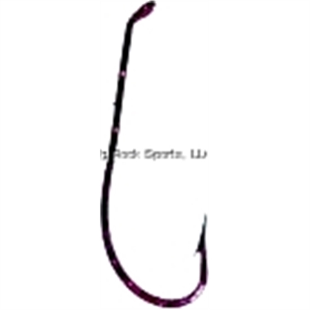 Picture of Tru-Turn Snelled Hook, Size 6, Spear Point, Non-Offset, Baitholder, Down Eye, Blood Red, 5 Per Pack