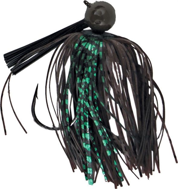 Picture of True North Fishing Ftball Jig 3/8Oz Brown Grn Flake