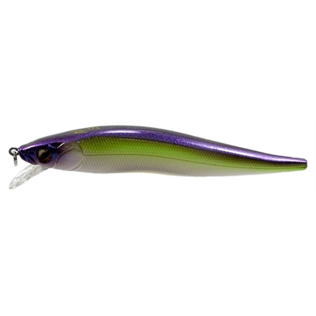 Picture of Luck-E-Strike Rick Clunn Stickbait, 3 3/4", 1/4 Oz, SZ 8 Hooks (3), Purple Green Apple, Suspending
