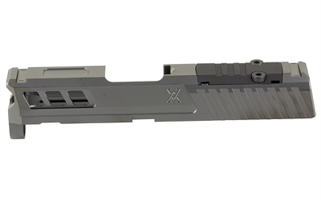 Picture of True Precision Inc Tpshcsbcrms Axiom Optic Cut Slide Fits Springfield Hellcat Black Dlc Anodized 416R Stainless Steel TP-SHCS-BC-RMS