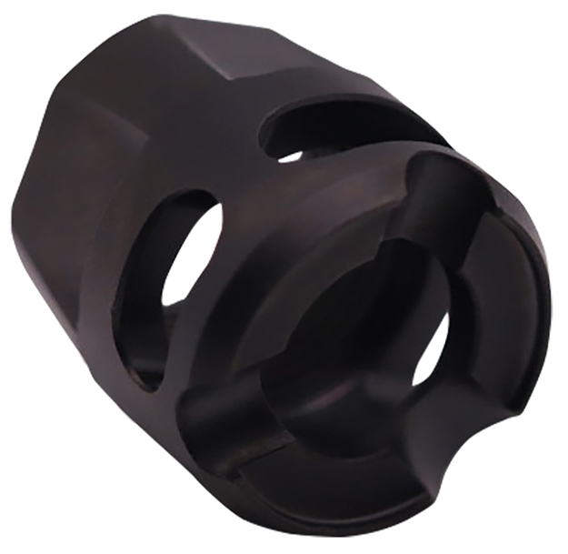 Picture of True Precision Inc Tpymicrobc Micro Compensator Y-Type Black Dlc 416R Stainless Steel 1/2"X28 Threads 9Mm/380 Acp TP-YMICRO-BC 719104540946