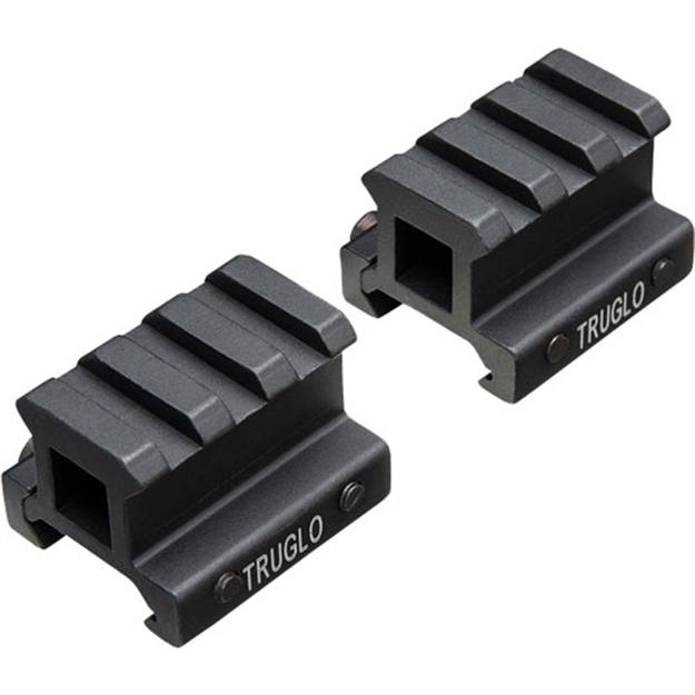 Picture of Truglo Picatinny-Style Riser Mount, 3/4" H, 2-Piece, Cnc Aluminum, Black TG8982B 788130018255