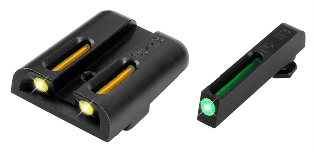 Picture of Truglo Tfo Tritium/Fiber-Optic Day/Night Handgun Sights, Grn/Yel, Glock 17 / 17L,19,22,23,24,26,27,33,34,35,38,39 TG131GT1Y 788130020951