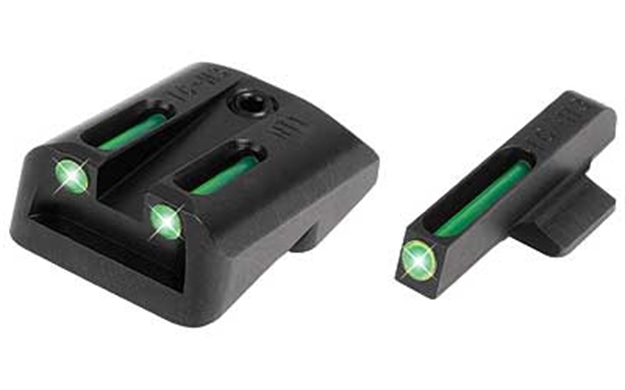 Picture of Truglo Tfo Tritium/Fiber-Optic Day/Night Sights, Grn/Grn, Novak Lomount Cut .260 Front / .450 Rear (1911 5" Government .45Acp) TG131NT1 788130019474